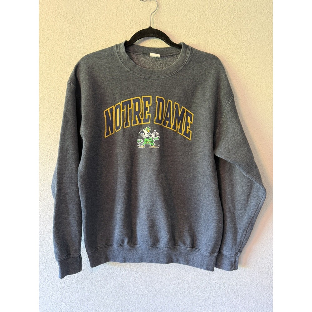 Vintage Gildan Notre Dame Fighting Irish Cre‎ Neck Sweatshirt Size Medium